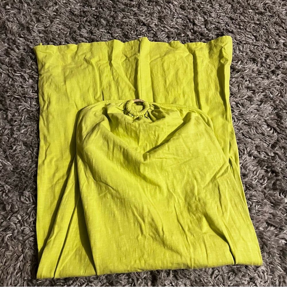 Old navy strapless yellow beach maxi dress size medium